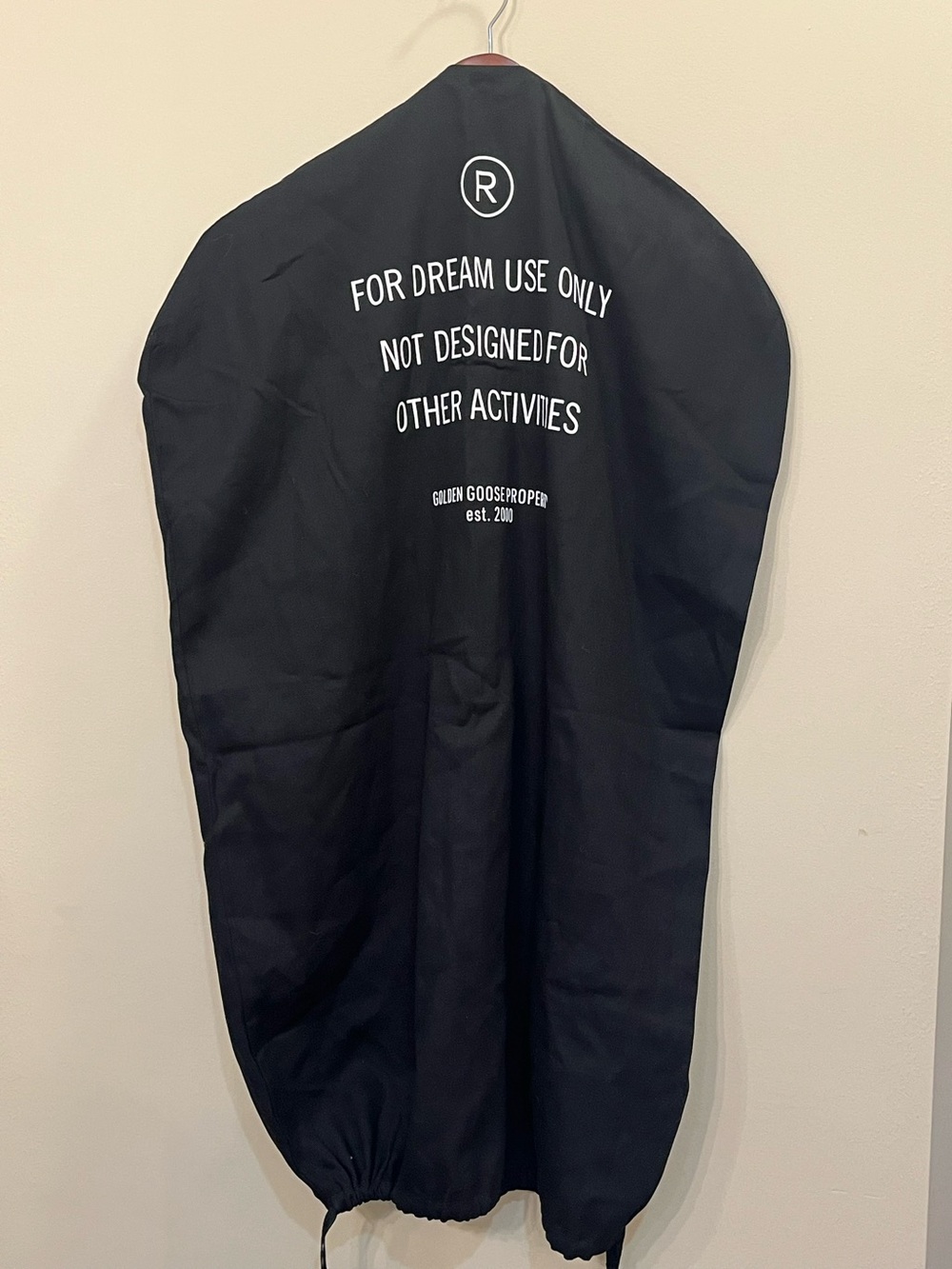 Golden Goose dust bag garment bag drawstring closure
